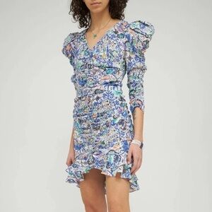 Isabel Marant Étoile Bireya Silk-Blend Mini Dress Size 40/ US 8 NWT